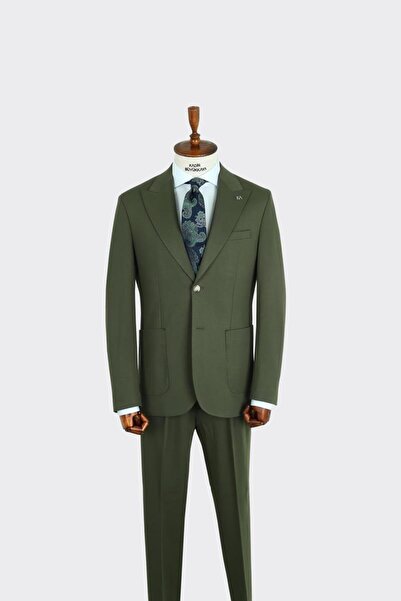 Kadir Büyükkaya Kırlangıç Yaka Pileli Erkek Takım Elbise-KAX1300S