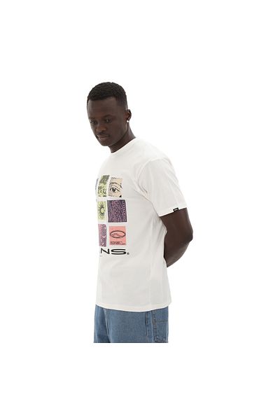 Vans Tricou alb pentru bărbați Cluster 66 marshmallow Vans