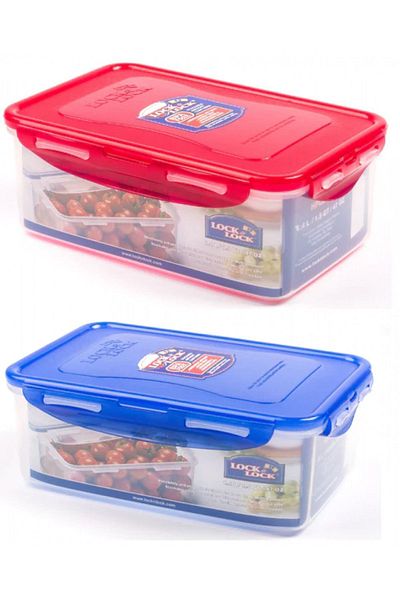 Lock & Lock Rectangular Short Food Container 800ml | 6 PC