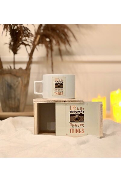 Gift Moda الحياة تشبه الكوب المُصمم في صندوق
