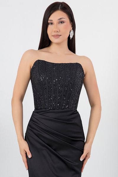 PULLIMM Strazless Sequin Detail Sten Dress Ecr5294