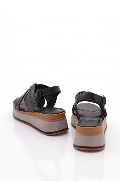 DGN Women's Thick Sole Sandals Black 76133331035108