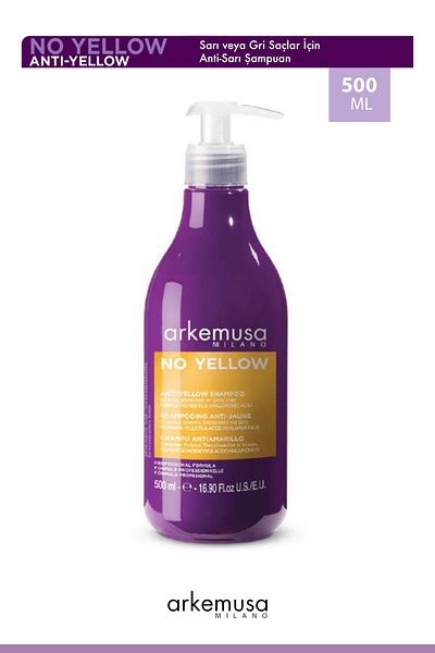 Arkemusa Anti-Yellow Shampoo - Tone Balancing Anti-Yellow Shampoo for Yellow and Gray Hair 500 ml