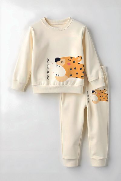 MYADA Premium Roar Tiger Printed Bottom Top Kids Set 22047
