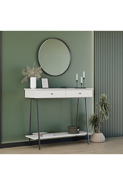 Adore Mobilya Elite İki Çekmeceli Dresuar-Vizon-Siyah 100x89x41 cm