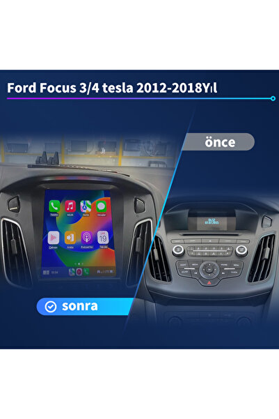 Dobest Ford Focus tesla (2012-2018)Kablosuz Carplay/Navigasyon/gps/9.7Inç Dik...