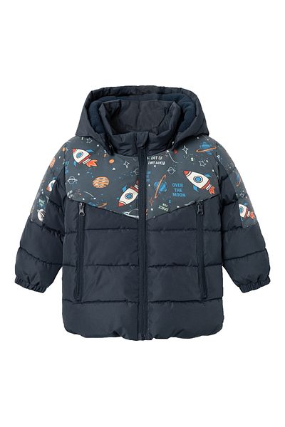 Name it I 13231307 -Darksapp Nmmmaglow - Kids Black Puffer Coat