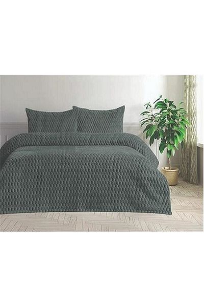 Merinos Khaki Color 3 Piece Blanket Set