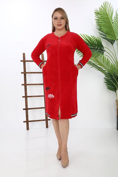 STELLETO Embroidered Plus Size Winter Velvet Tunic