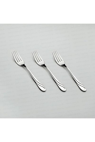 Nehir Sapphire Food Fork - 6 Stainless Steel Food Fork
