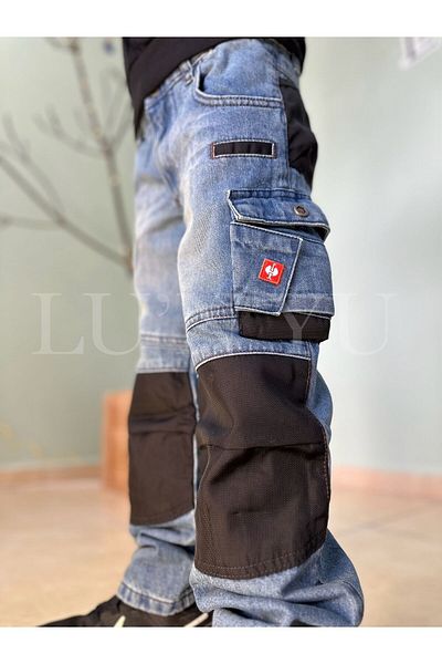 Engelbert Strauss ultra-resistant adjustable waist boy jeans