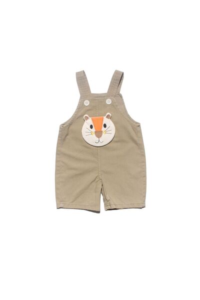 bebegen Baby Boy Green Cat Salopet