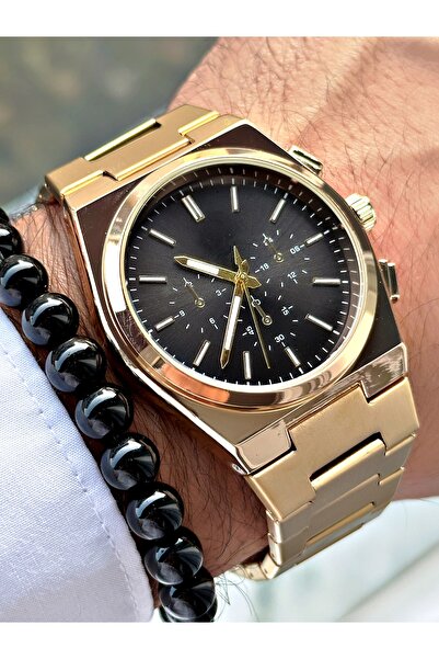 Tisaati ساعة يد رجالية فاخرة بتصميم مخصص من سلسلة إصدار محدود بسوار معدني - هدية