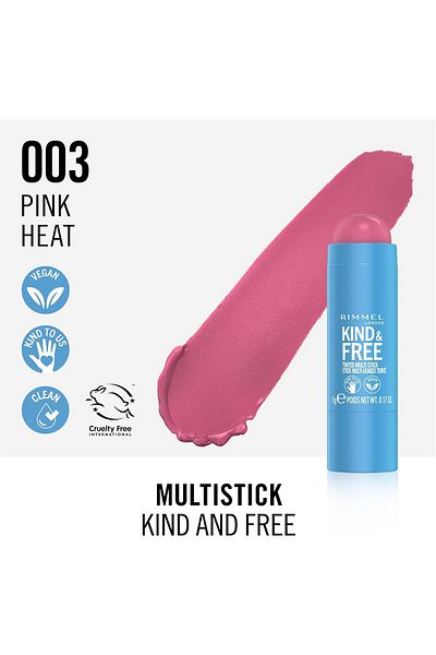 Rimmel London Kind & Free Multi-Stick - 003 - Pink Heat, 5g