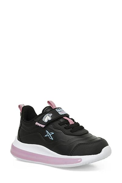 Kinetix Stach Pu P 4Pr Black Girl's Sports Shoes
