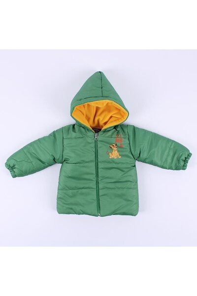 bebegen Yeşil Simba Baskılı Kapşonlu Mont