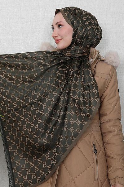 GİYZAMİLA Milan Shawl Khaki