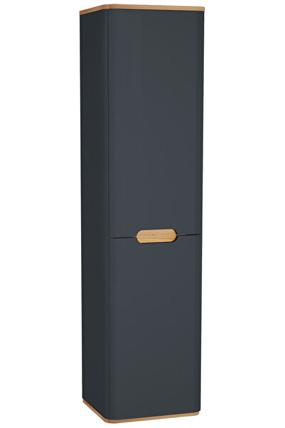 VitrA Sento 60844 Boy Dolabı, Çamaşır Sepetli, 40 cm, Mat Antrasit/Sağ