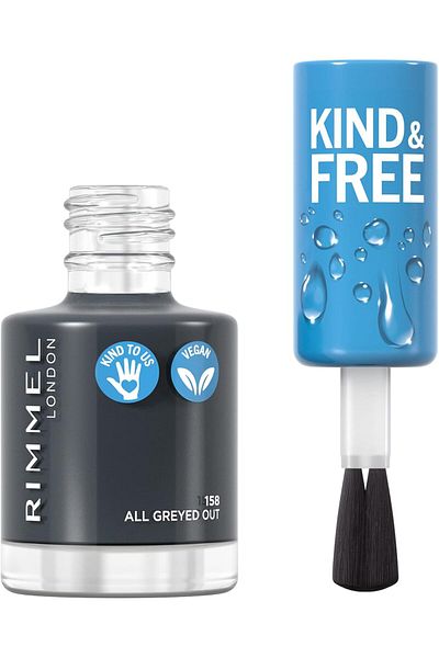 Rimmel Kind & Free Clean Nail Polish - 158 - All Greyed Out, 8ml