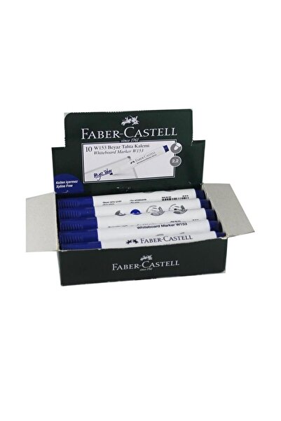 Faber Castell Tahta Kalemi W153 W.board Markör Mavi - 10 Adet