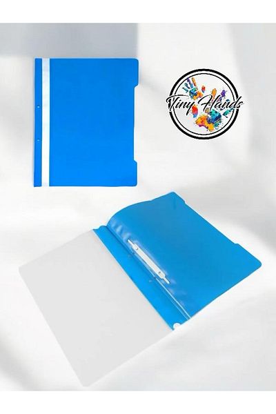tiny hands 20 Pcs A4 Blue Ring Binder Ring Binder Office Desk School Paperwork Filing Blue File