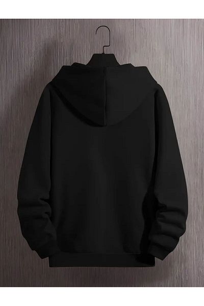 Moda Glo Φούτερ με μαύρη στάμπα, υπερμεγέθη 2 κλωστών