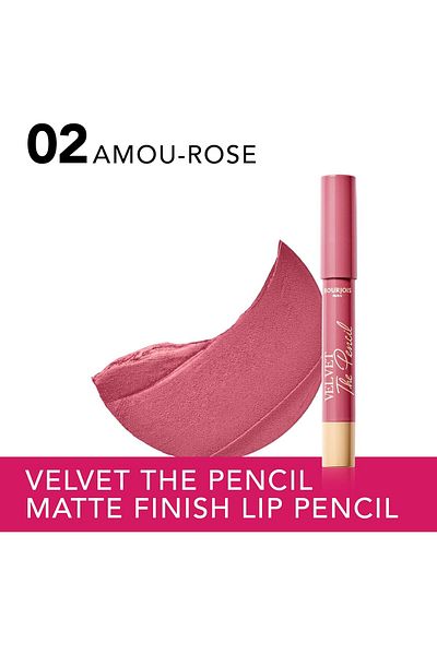 Bourjois Bourjois Velvet The Pencil Lipstick 02 Amo Rose Pink 3 g 0.11 oz