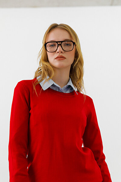 urban focus Crew Neck Sleeve Button Sweater