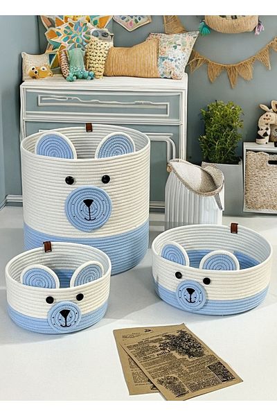 HomeTurko Decor natural pentru cameră pentru copii Jute Concept Coș Organizator Ornament, Jucărie, Pătură, Organizator pentru rufe