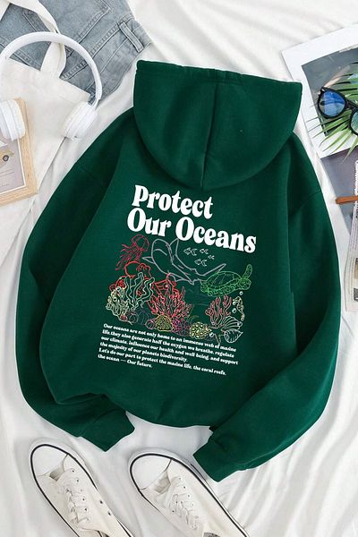Moda Glo Φούτερ Oceans Printed Oversize