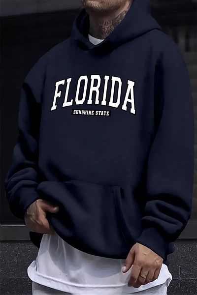 Moda Glo Голям суичър с щампа Florida