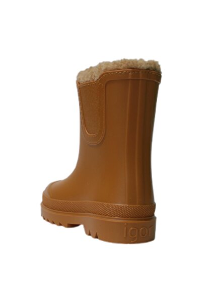 IGOR Igor Tokio Furry Kids Rain Boots Tan