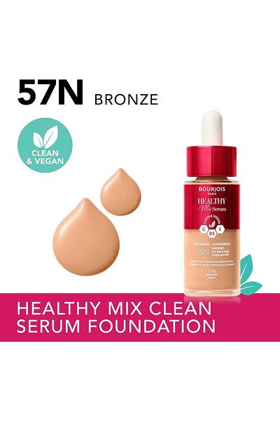 Bourjois Healthy Mix Serum Foundation - 57N - Bronze, 30ml