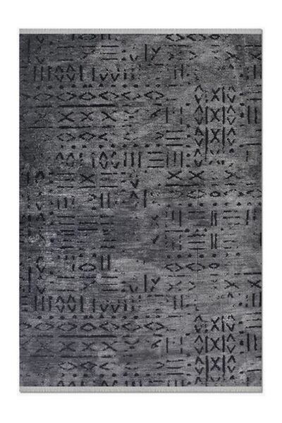 Halımax Crea Halı Vena Iskandinav Kaymaz Tabanlı Kilim Antrasit 8016s