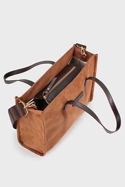 LUNABLU Women's Suede Shopper Bag