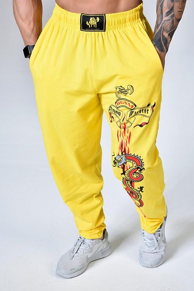 Big Sam Yellow Body Trousers Baggy Cut Sweatpants 1055