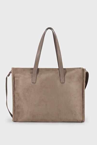 LUNABLU Kadın Süet  Shopper Çanta