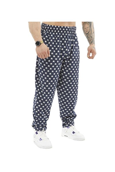 BGSM Erkek Eşofman Altı Yıldızlı Şalvar Pantolon BGSM PNT1387