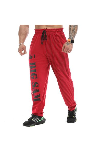 Big Sam Bodybuilding Body Pants Sweatpants Claret Red 1172