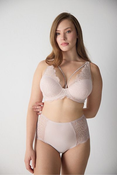 Magic Form Rhinestone Collar Cross Drawstring, Ropes and Padding Detachable Lace Bra
