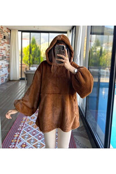 MODAGK Oversize Yumoş Peluş Sweatshirt