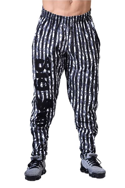 Big Sam Men's Blue Trousers Sweatpants Baggy Cut Skinny Leg