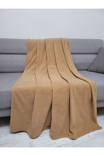 MUSGEM Beige Fleece Tv Blanket