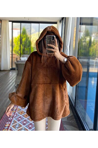 MODAGK Oversize Yumoş Peluş Sweatshirt