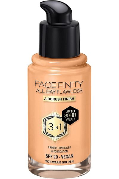 Max Factor Facefinity All Day Flawless Foundation - W76 - Warm Golden, 30ml