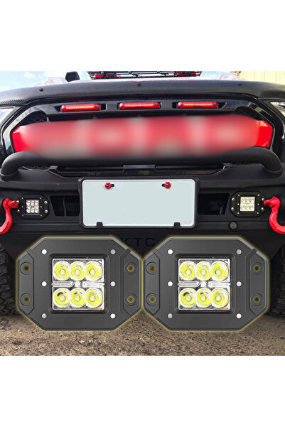 DEKOHOP Off Road Led Çalışma ve Tampon Sis Lambası 2 Adet 12-24V Traktör Tır ...