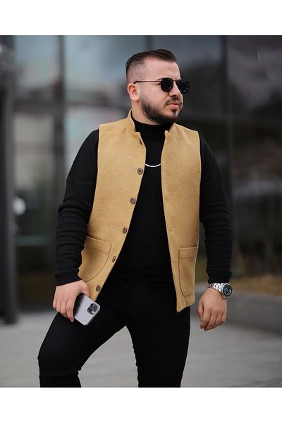 FMB Ticaret Italian Style Stamped Prevailing Collar Slim Fit Premium Vest