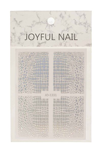 MOZIUR Tırnak Sticker Süs JO-1331 Silver (KENDİNDEN YAPIŞKANLI) Bej