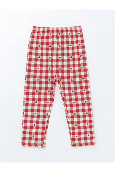 LC Waikiki Lcw Baby Ecru Printed Polo Neck Baby Girl Pajamas Suit