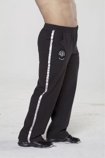Big Sam Straight Cut Black Cotton Sweatpants